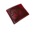 Lion Drawing Leather Wallet, Personalized Gift