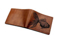 Goldfish Drawing Leather Wallet: Personalized Animal Pattern Wallet