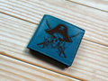 Pirate Skull Leather Wallet: Custom Engraved Bifold Wallet