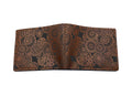 Steampunk Leather Wallet, Genuine Cowhide, Custom Engraved Gift for Him