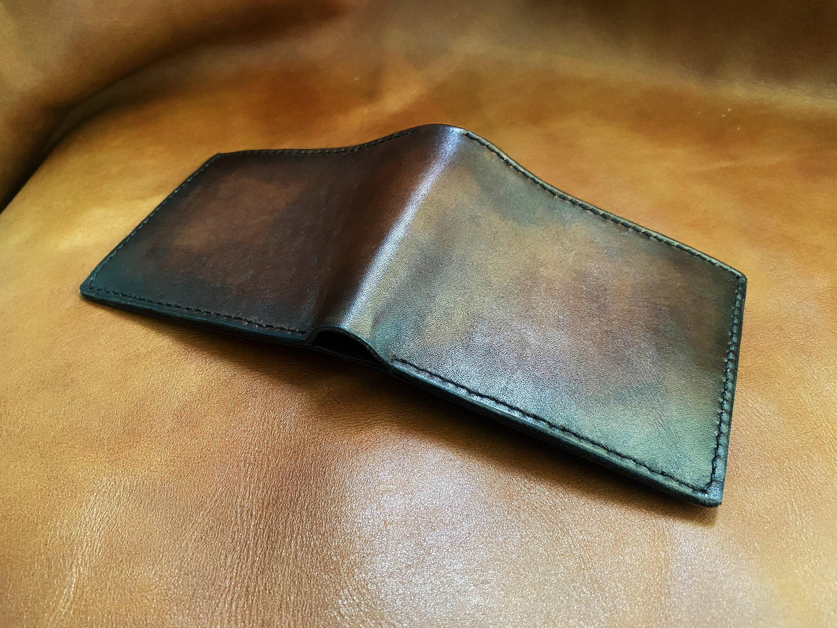 Handmade Brown Leather Bifold Wallet, Gift for Men