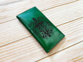 Personalized Leather Long Wallet: Viking Norse Celtic Design