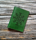 Personalized Leather Passport Wallet: Handmade Travel Compass Gift