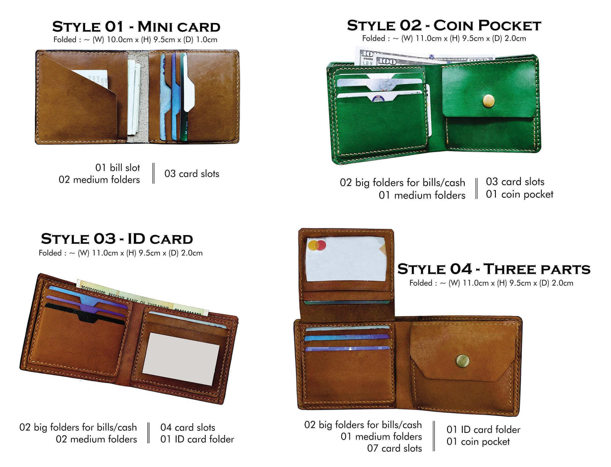Cockroach Pattern Leather Wallet: Insect Engraved, Handmade