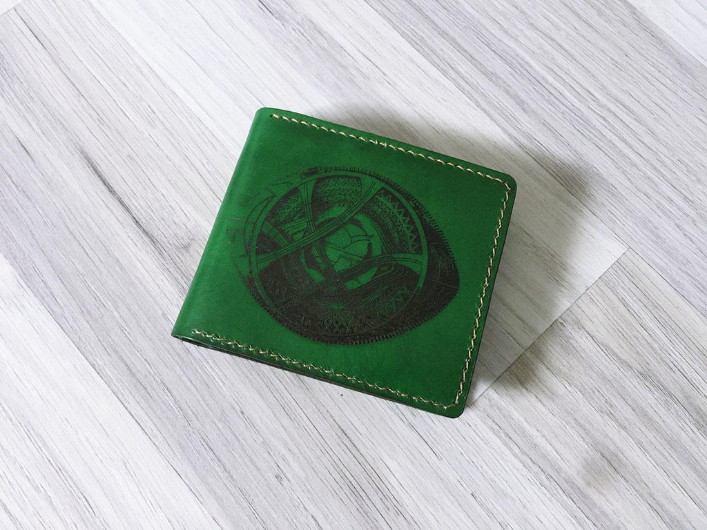 Handmade Leather Doctor Strange Wallet, Personalized Marvel Gift