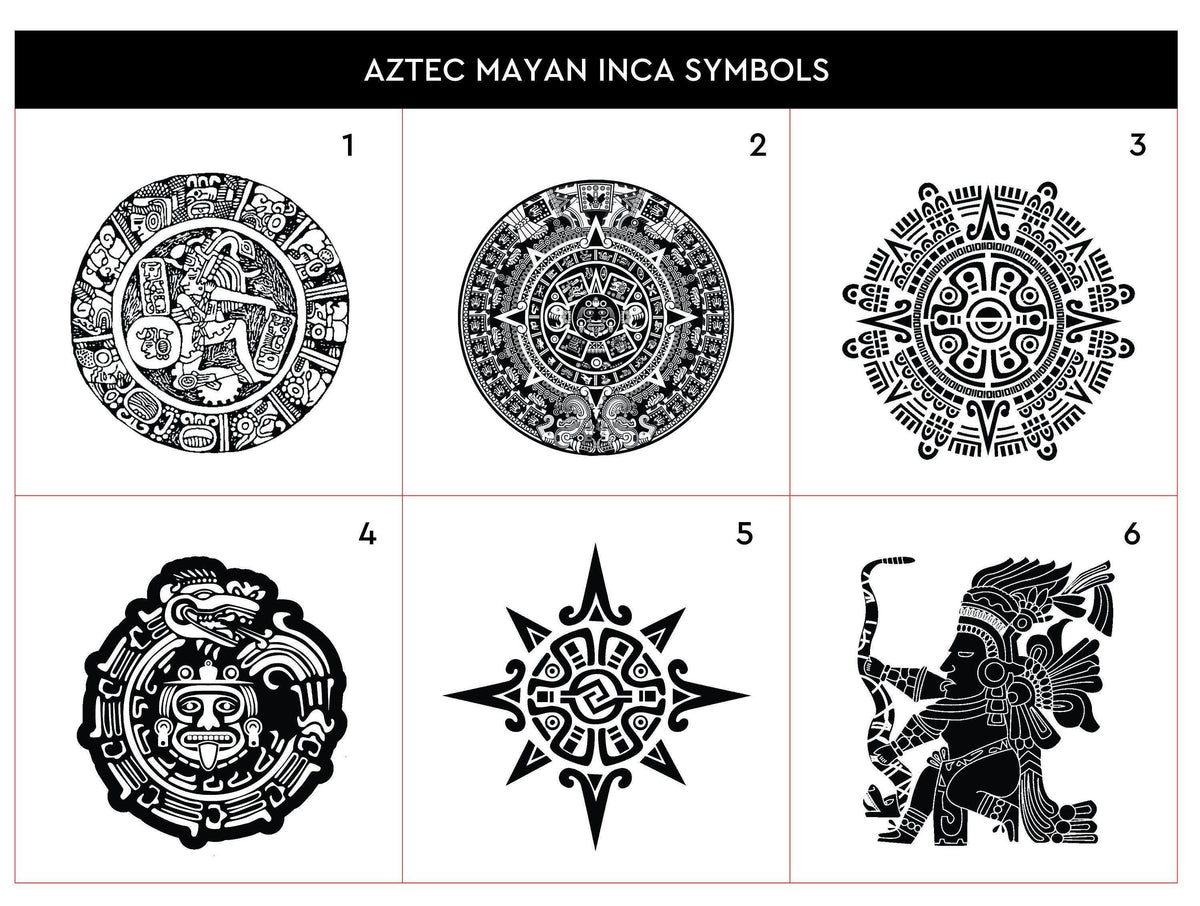 Customized Leather Wallet: Aztec Mayan Art, Handmade
