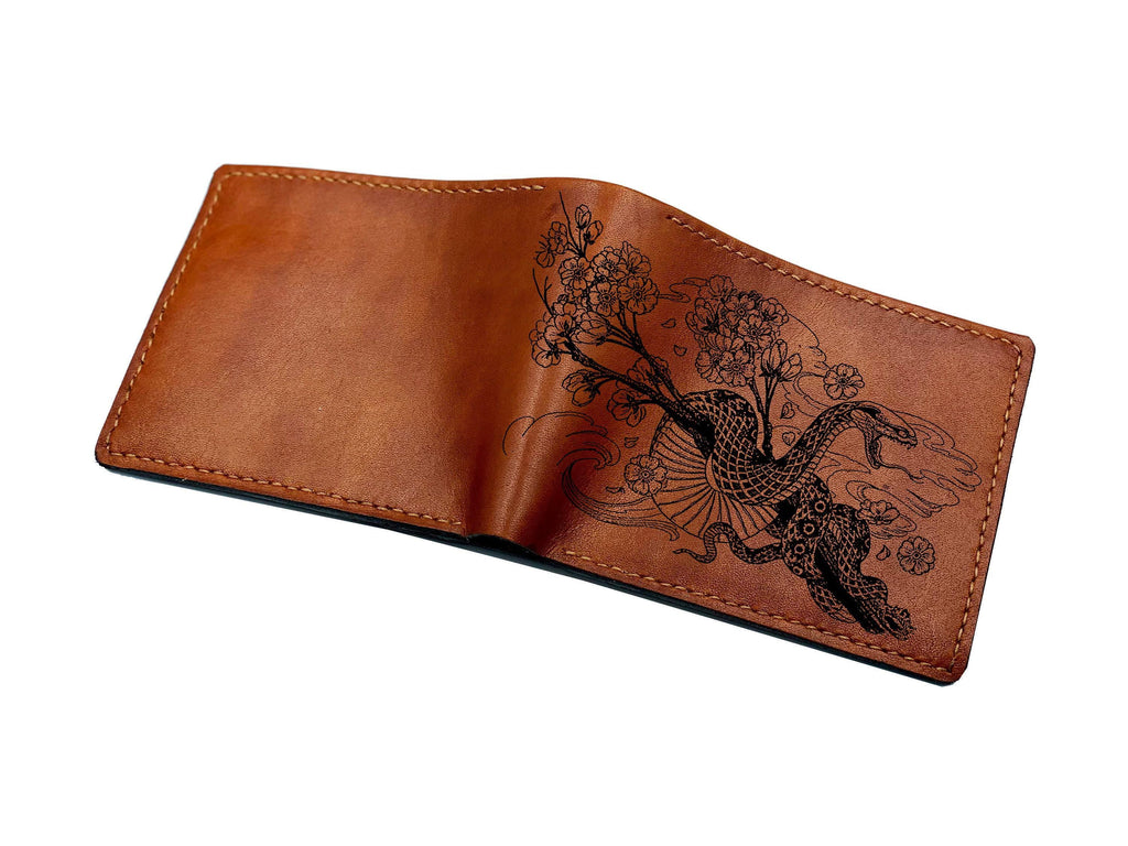 Snake Leather Wallet: Custom Animal Pattern, Handmade Cowhide