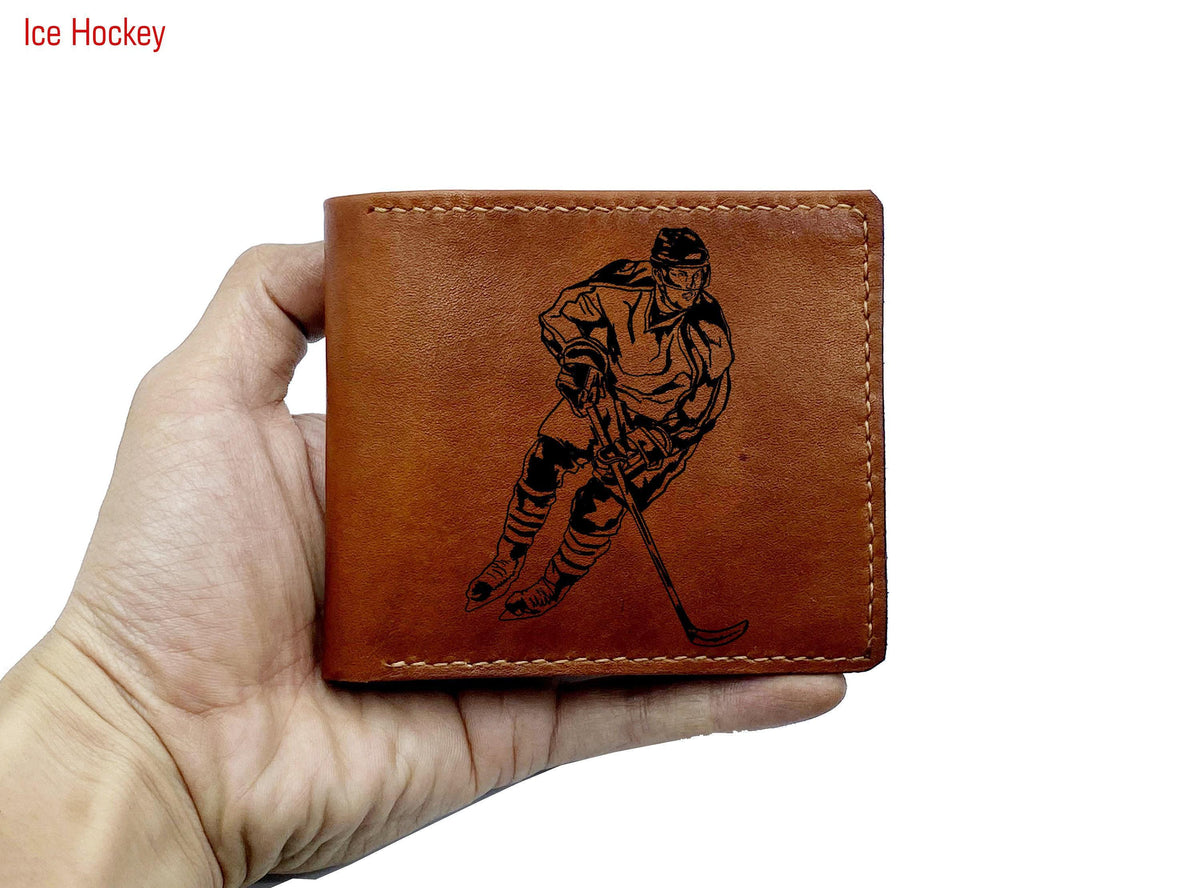Personalized Leather Basketball Wallet: Engraved Sports Gift