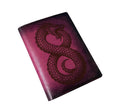 Ouroboros engrave genuine leather wallet, Snake Celtic travel case, Nordic Viking gift for him