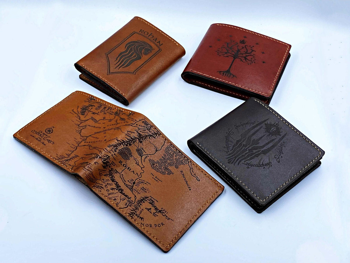Horses of Rohan Leather Wallet – Handmade Lord of the Rings Gift