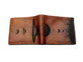 Personalized Solar System Leather Wallet: Astronomy Art, RFID Blocking