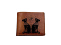 Personalized Leather Wallet, Egyptian Cat Design, Handmade