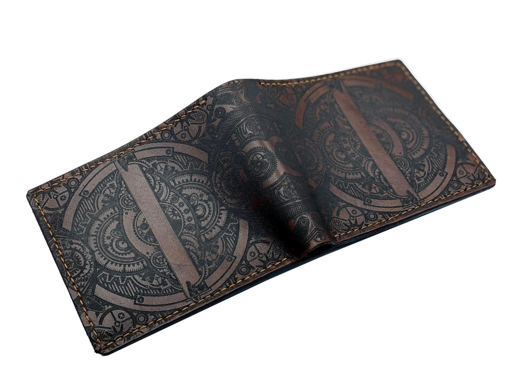 Steampunk Leather Wallet, Handmade Personalized Gift