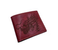 Oriental Dragon Leather Wallet: Handmade Eastern Style Men's Wallet