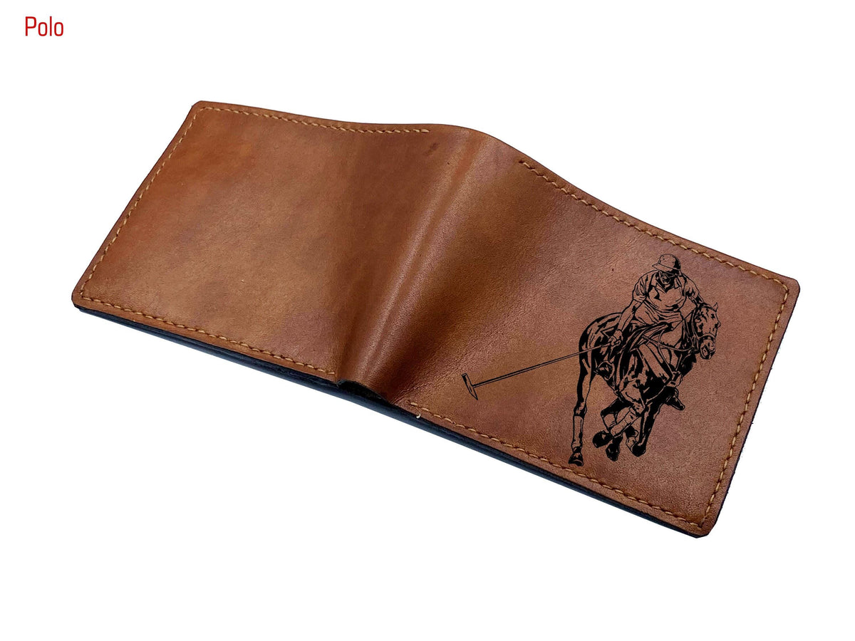 Personalized Leather Surfing Wallet, Sport Gift for Men