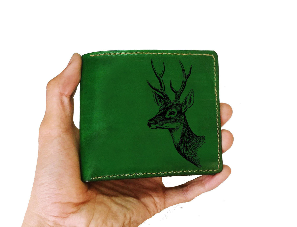 Brown Bear Leather Wallet: Personalized Animal Pattern Wallet