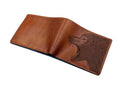 Wolf Engraved Leather Bifold Wallet: Custom Animal Pattern