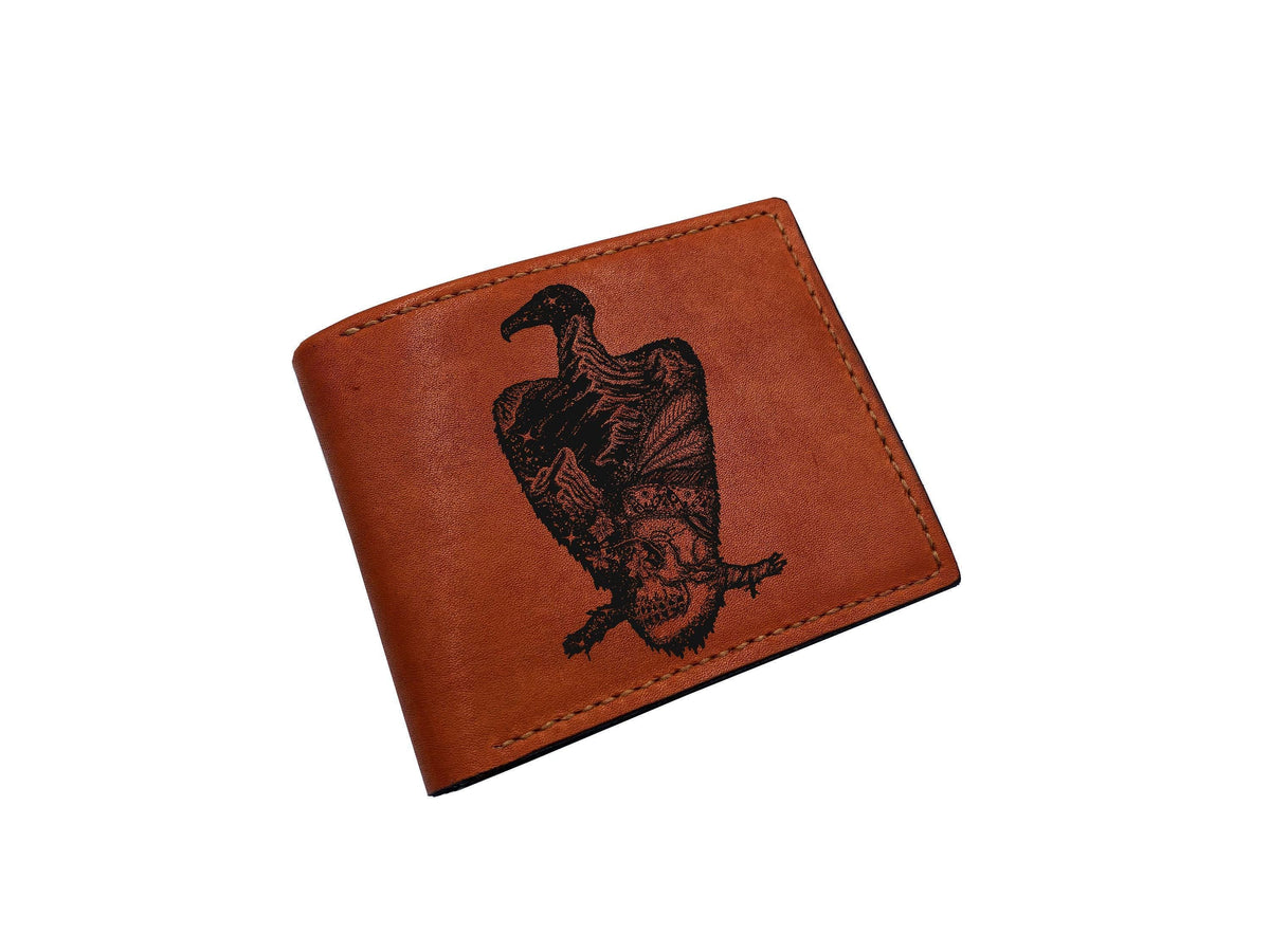 Custom Cat Tattoo Leather Wallet: Personalized Pet Art Gift