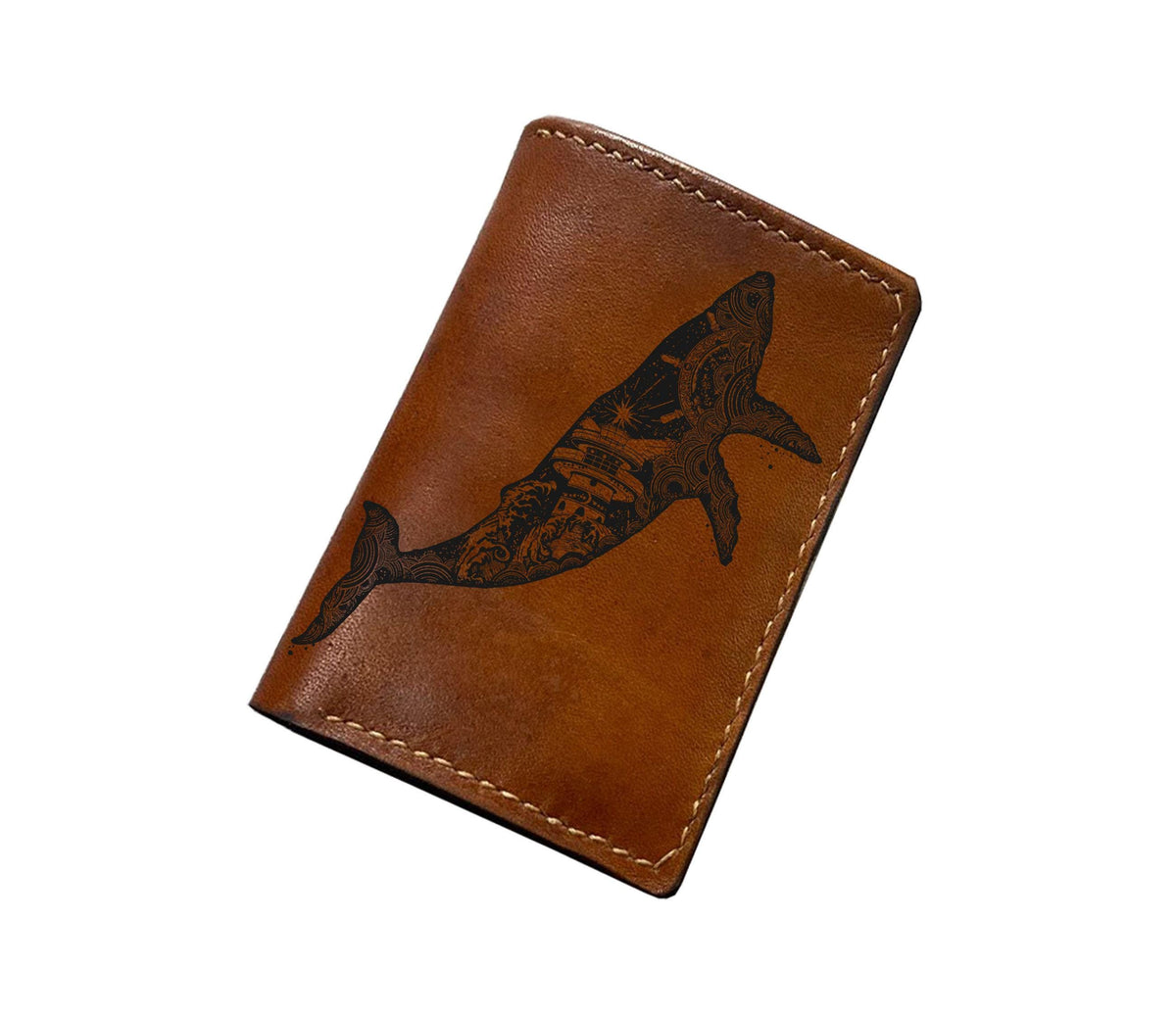 Custom Cat Tattoo Leather Wallet: Personalized Pet Art Gift