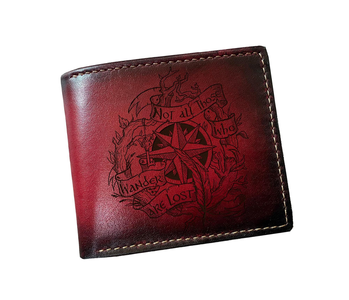 Wanderlust leather handmade wallet, travel meaningful passport wallet, custom adventure gift