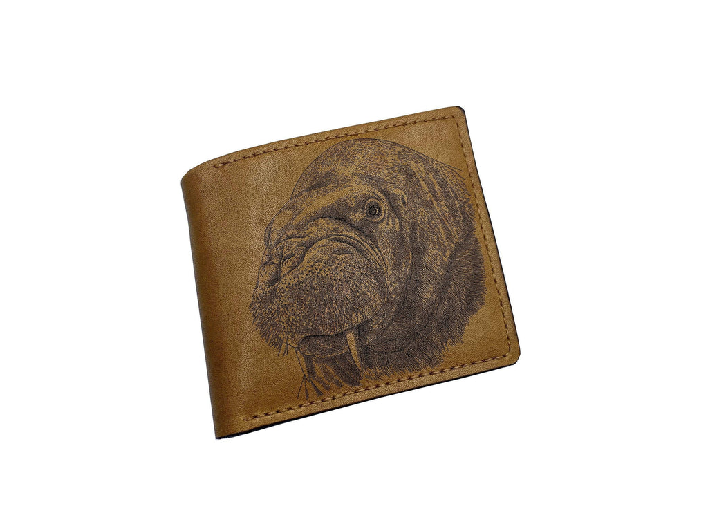 Leather Fish Wallet: Personalized Seafarer Gift