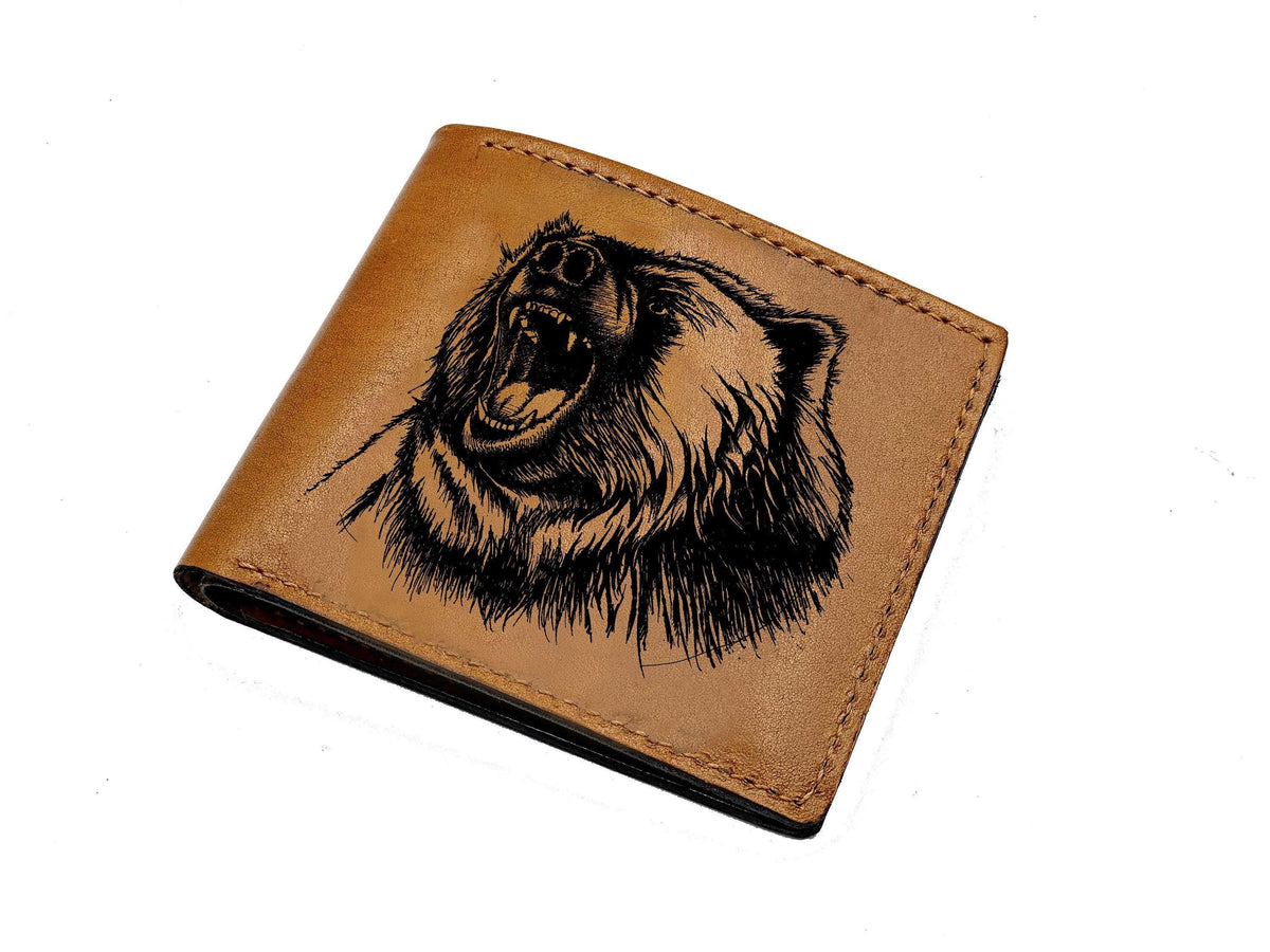 Gecko Leather Wallet: Personalized Animal Pattern, Handmade