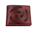 Handmade Leather Volleyball Bifold Wallet: Custom Engraved Gift