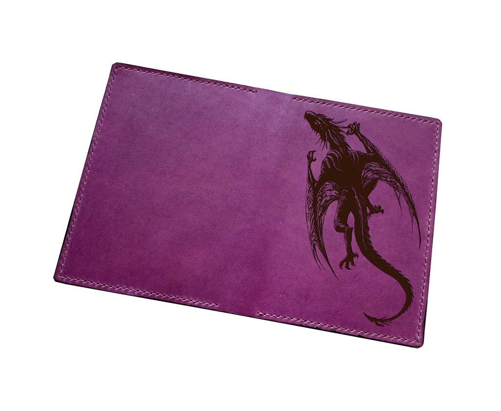 Dragon leather handmade wallet, personalized gift for men, dragon travel case