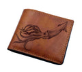 Squid handmade wallet, custom genuine leather wallet, Ocean animal gift ideas