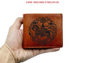 Personalized Leather Wallet: Viking Celtic Compass, Ancient Runes