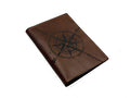 Personalized Compass Leather Passport Wallet: Handmade Travel Cover