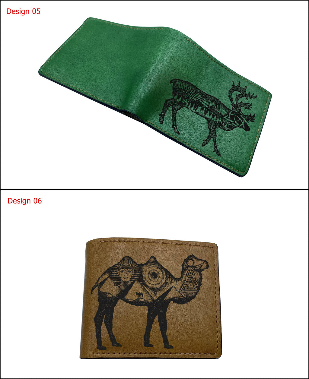 Custom Leather Men's Wallet, Turtle Tattoo Art, Personalized Gift