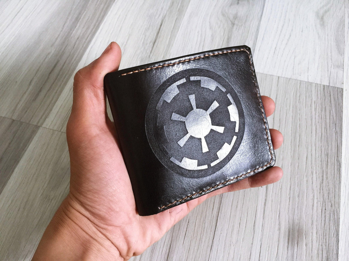 Personalized Star Wars Imperial Crest Leather Wallet, Handmade