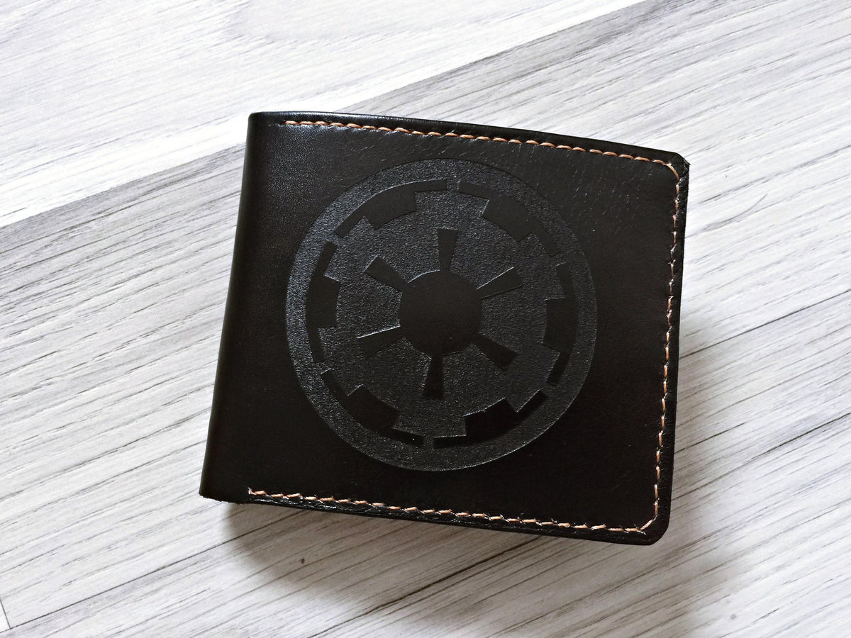 Personalized Star Wars Imperial Crest Leather Wallet, Handmade