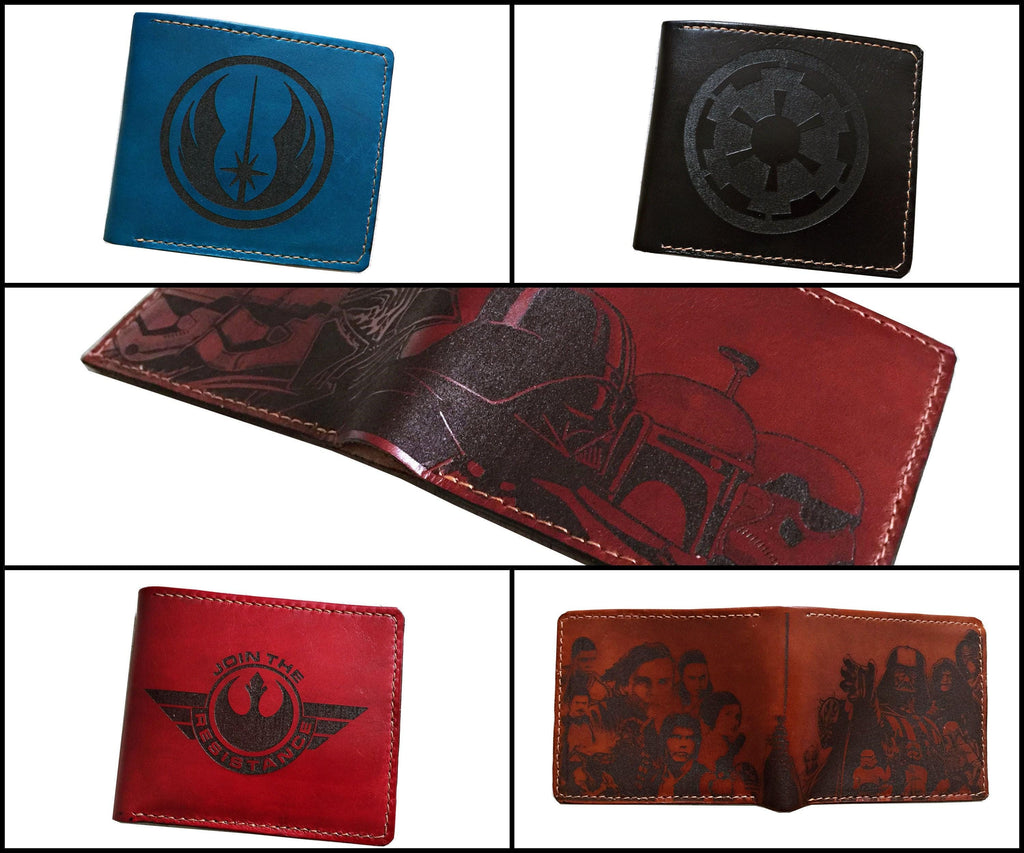 Personalized Star Wars Imperial Crest Leather Wallet, Handmade