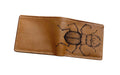 Stag Beetle Sketch Leather Wallet: Personalized Men's Gift, insect art present