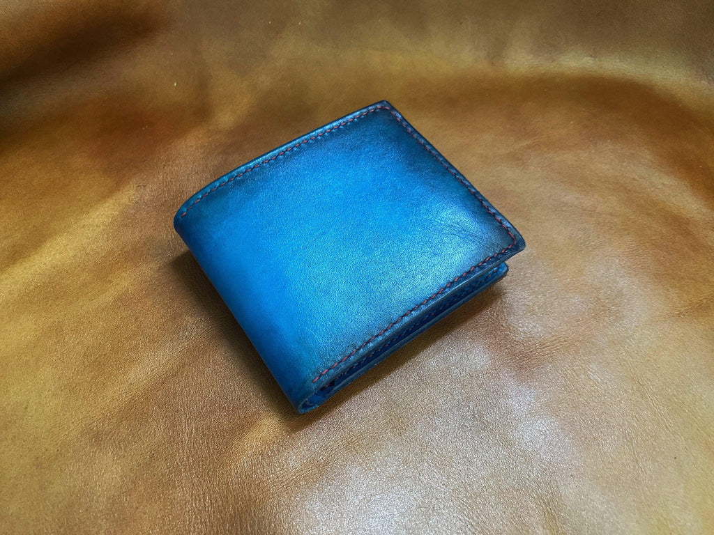 Custom Leather Bifold Wallet, Handmade Cowhide, Anniversary Gift