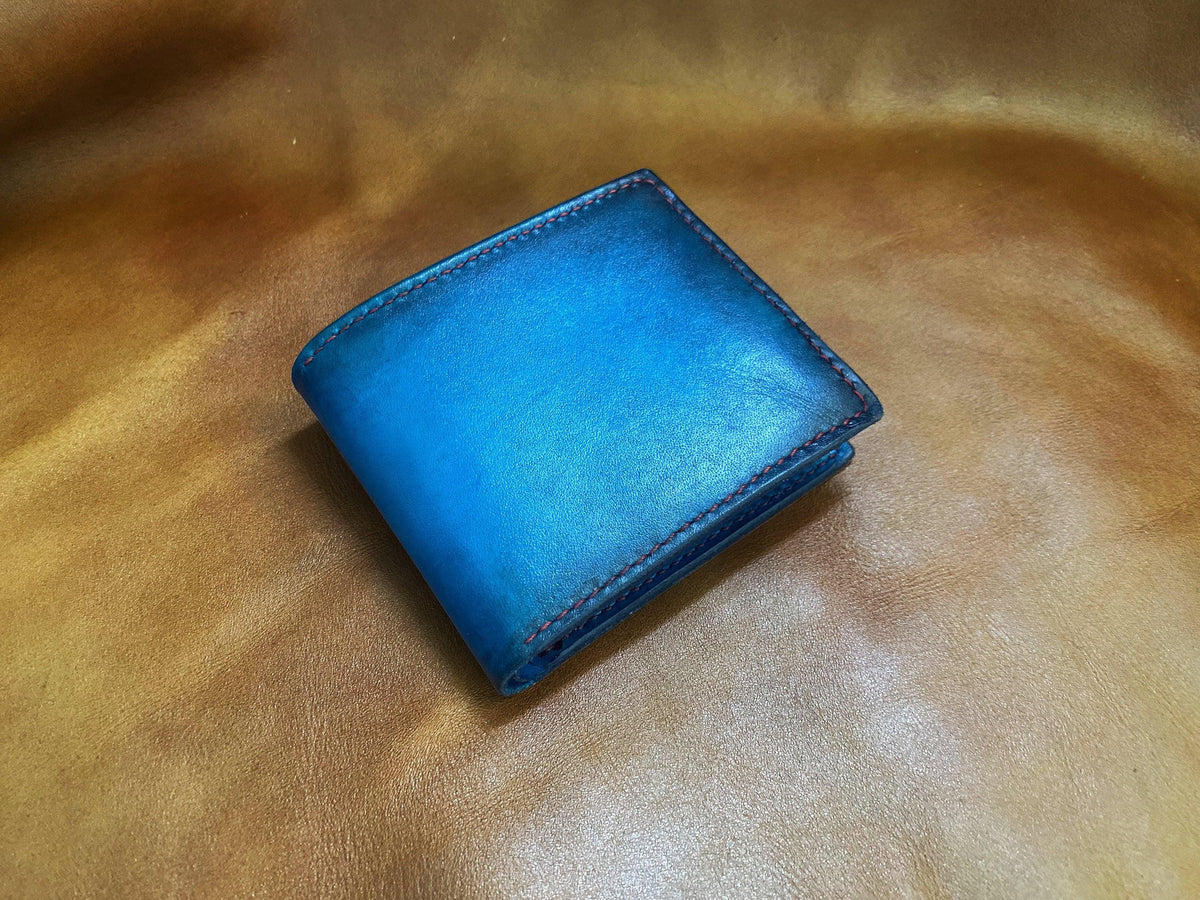 Custom Leather Bifold Wallet, Handmade Cowhide, Anniversary Gift