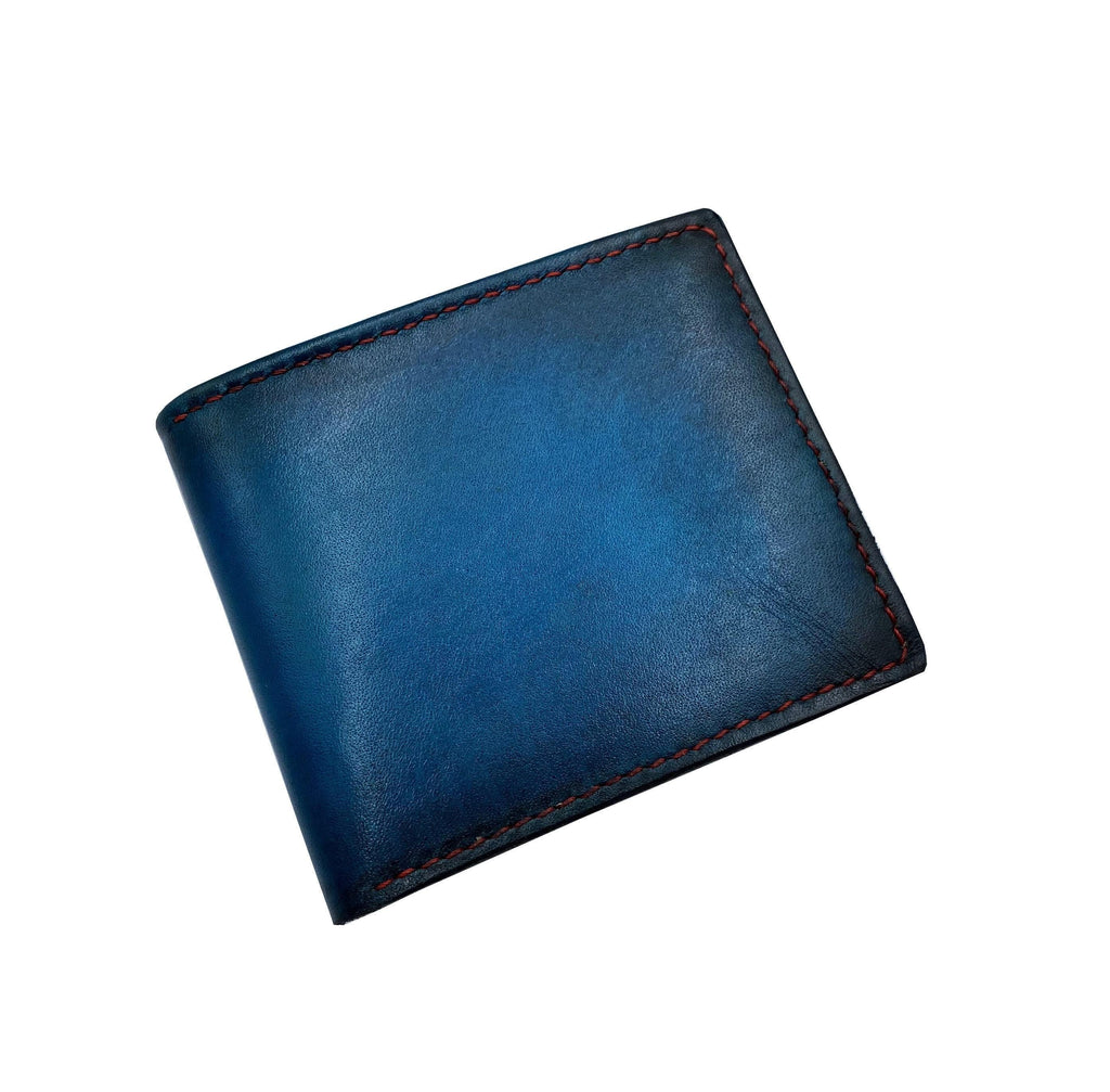 Custom Leather Bifold Wallet, Handmade Cowhide, Anniversary Gift