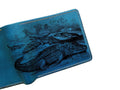Crocodile Drawing Leather Wallet: Personalized Reptile Gift