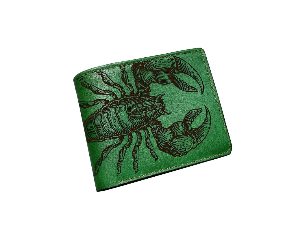 Handmade Leather Scorpion Wallet: Insect Art Gift
