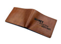 Engraved Leather Men's Wallet: Personalized Money Quote Gift