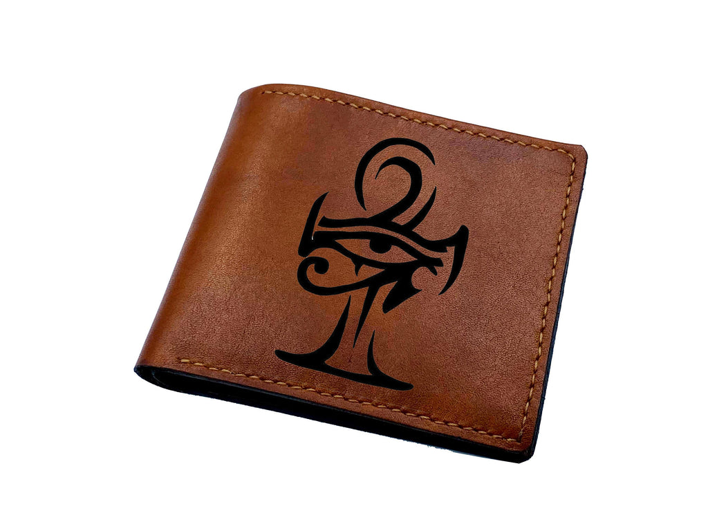 Personalized Leather Wallet: Anubis Engraved, Egyptian God Gift