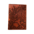 Coral Engraved Leather Wallet, Genuine Handmade Ocean Gift for Him