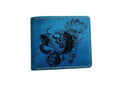 Personalized Leather Wallet, Snake Flower Design, Handmade