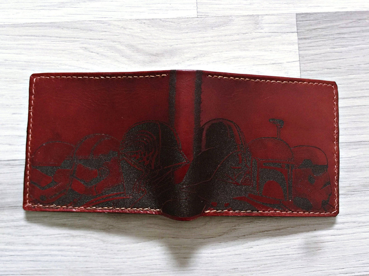 Personalized Star Wars Villains Leather Wallet: Darth Vader, Kylo Ren