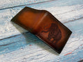 Mammoth Leather Wallet, Ice Age Elephant Art, Personalized Gift