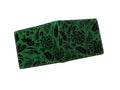 Custom Leather Men's Wallet: Tropical Leaves Pattern, Handmade