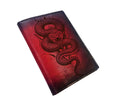 Engraved Snake Leather Passport Wallet: Handmade Travel Case