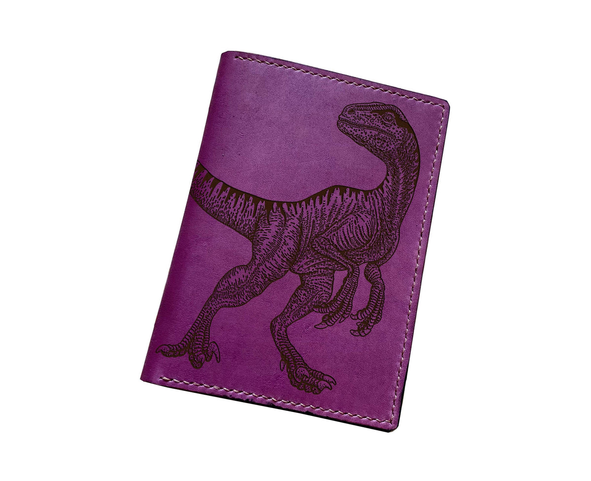 Velociraptor Sketch Leather Journal: A5 Dinosaur Notebook Cover